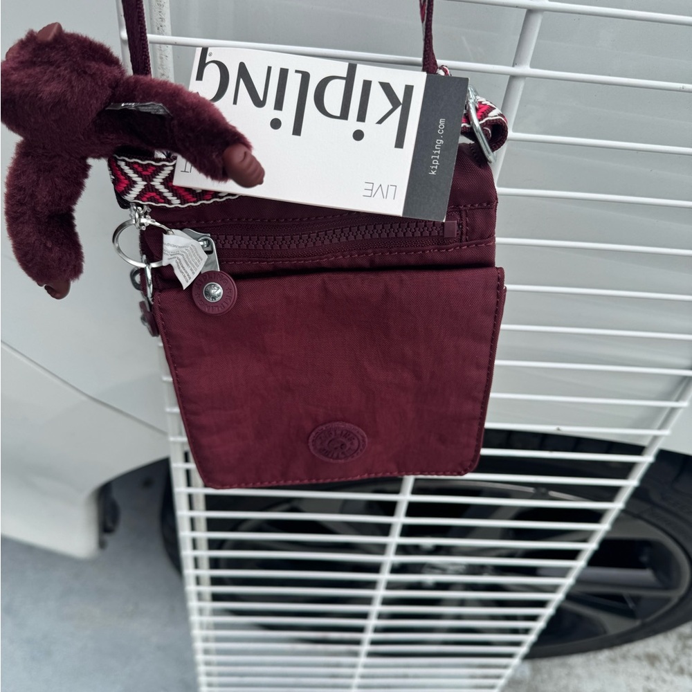 Kipling Deep Red Crossbody Bag